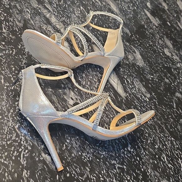 BRAND NEW JESSICA SIMPSON WOMEN'S SIDRA RHINESSTONE STILETTO HEEL SANDAL - Picture 9 of 16